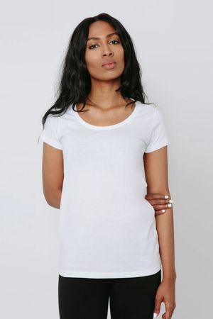 Plain Organic Cotton T-Shirt in White