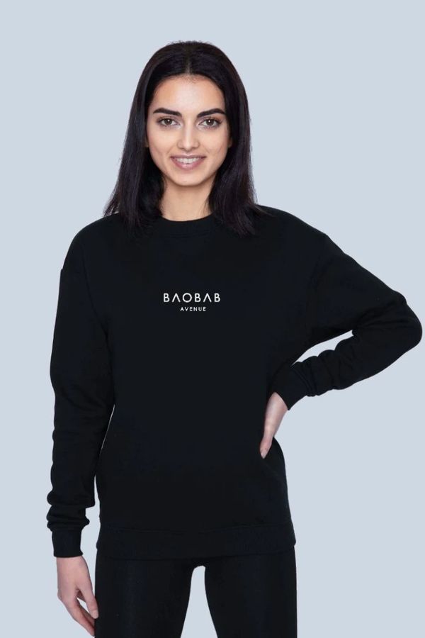 image of Baobab Avenue Logo Sweater in Black