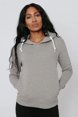 Plain Organic Cotton Hoodie in Grey