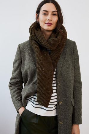 Sammie Merino Lambswool Scarf in Khaki