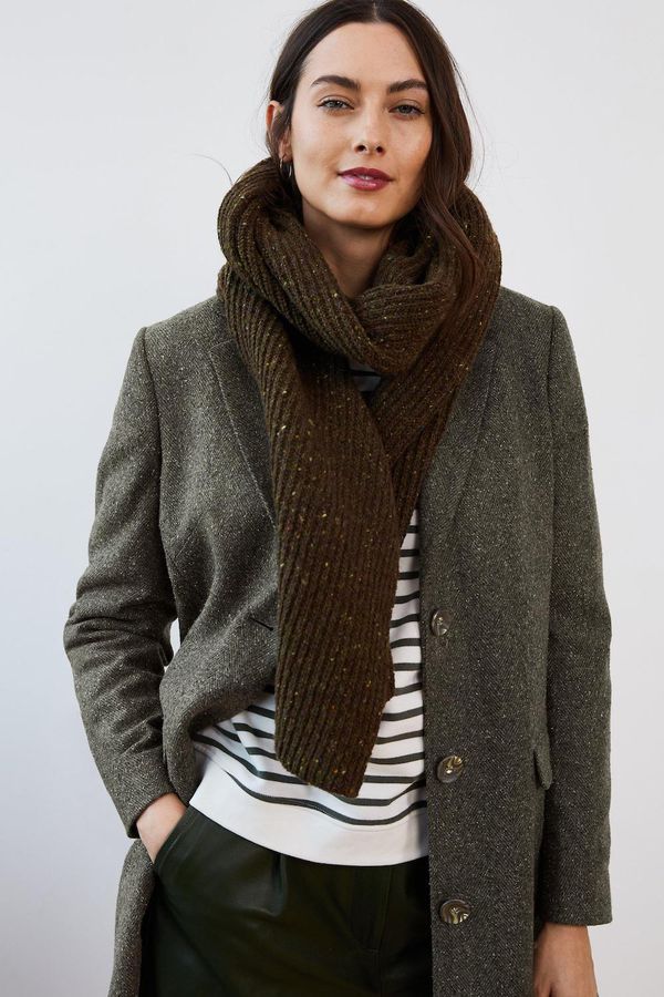 image of Sammie Merino Lambswool Scarf in Khaki