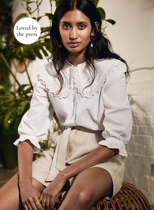 Rose Organic Cotton Blouse in Pure White