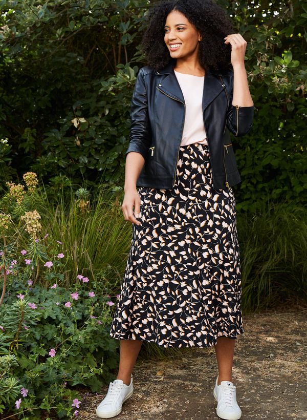 image of Ida Ecovero Skirt in Black Shadow Floral