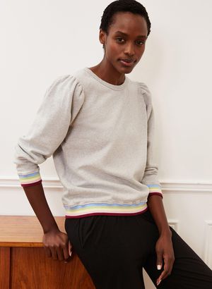 Indi Organic Sweatshirt in Ash Marl