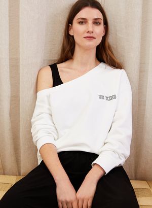 Morgan Organic Sweatshirt in Pure White