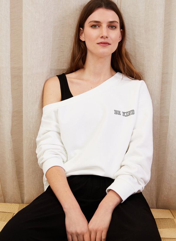 image of Morgan Organic Sweatshirt in Pure White