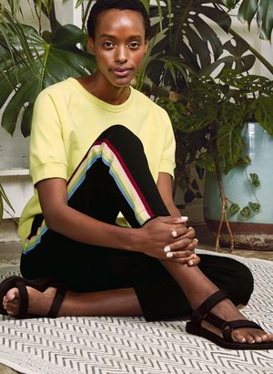 Lara Organic Top in Lemon Sorbet