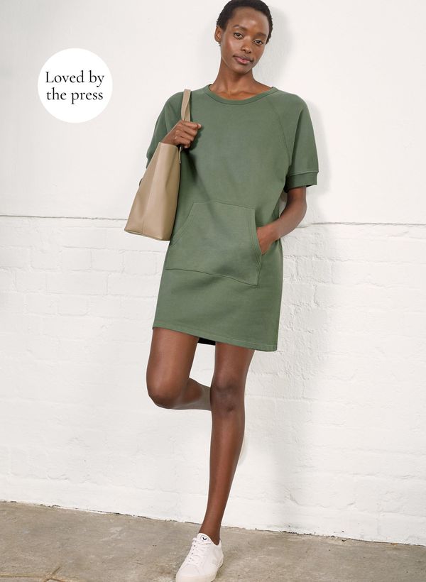 image of Lara Organic Dress in Light Khaki