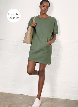 Lara Organic Dress in Light Khaki