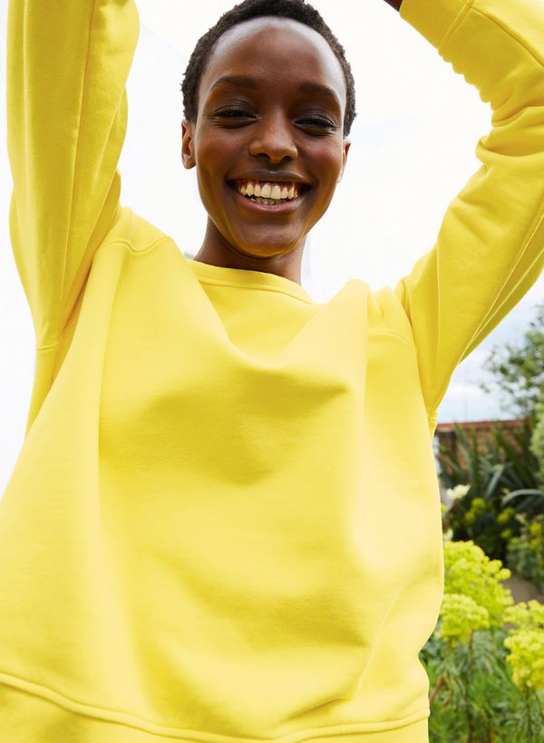 image of Phoenix Organic Sweatshirt in Laburnum Yellow