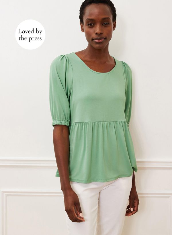 image of Jennifer Top with Ecovero in Jade Stone