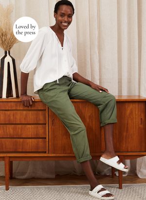 Easter Organic Cargo Trousers in Khaki