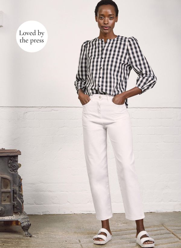 image of Elina Organic Jean in Soft White