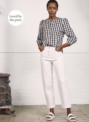 Elina Organic Jean in Soft White