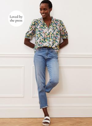 The Organic Boyfriend Jean in Light Indigo Wash