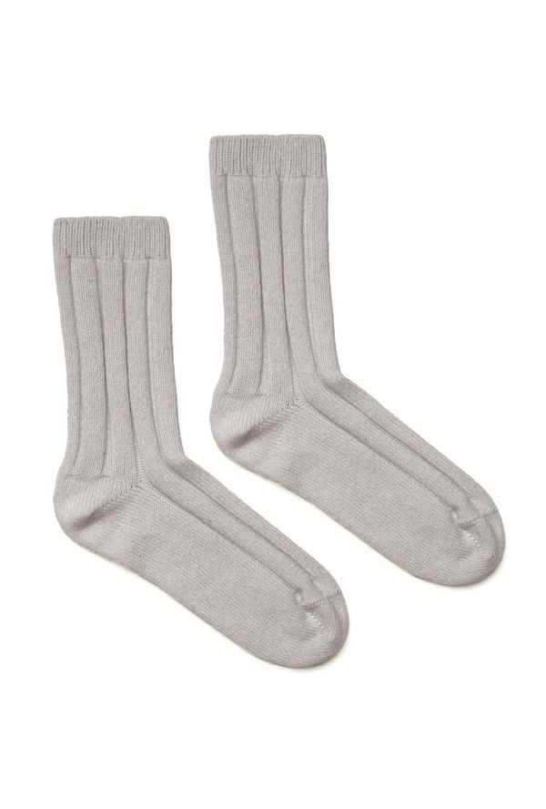 image of Kealy Merino Lambswool Socks in Palest Grey
