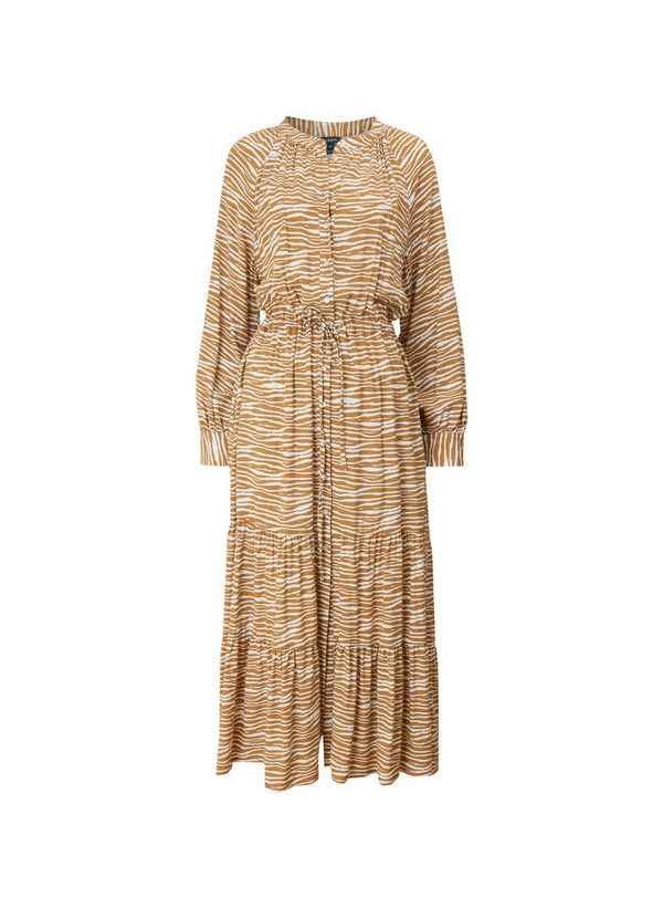 image of Miriam Dress with Lenzing Ecovero in Sienna Zebra Print