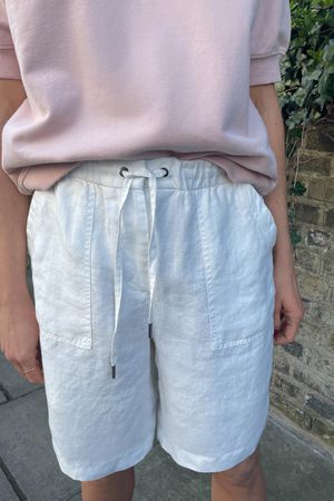 Maxine Hemp Shorts in Soft White