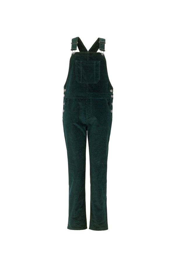 image of Perry BCI Cotton Dungarees in Pine Green