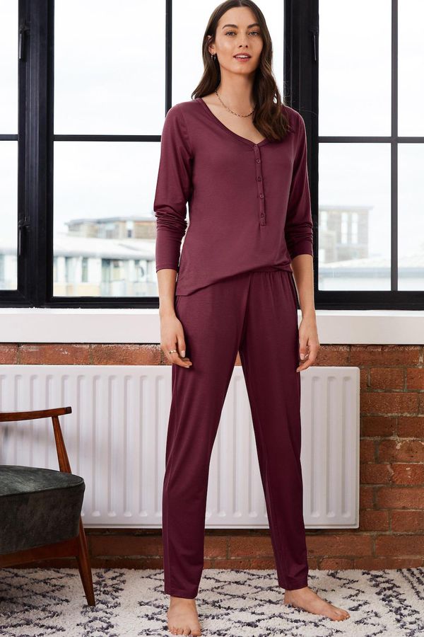 image of Peace Lyocell Pant in Blackcurrant