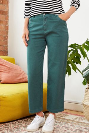 Nina Organic Jean in Pine Green