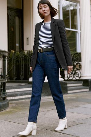 Adelaide Organic Jean in Dark Indigo