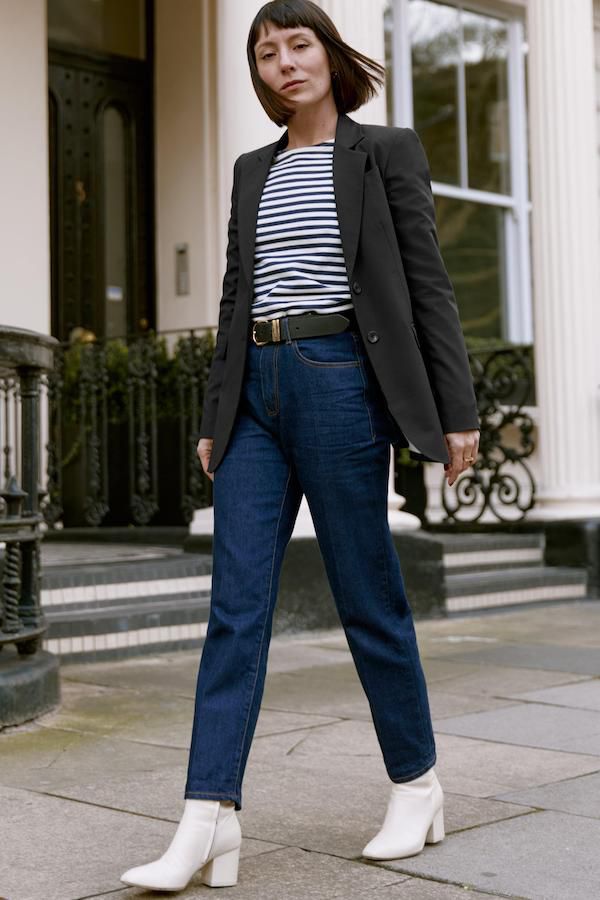 image of Adelaide Organic Jean in Dark Indigo