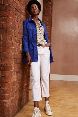 The Organic Boyfriend Jean in Soft White