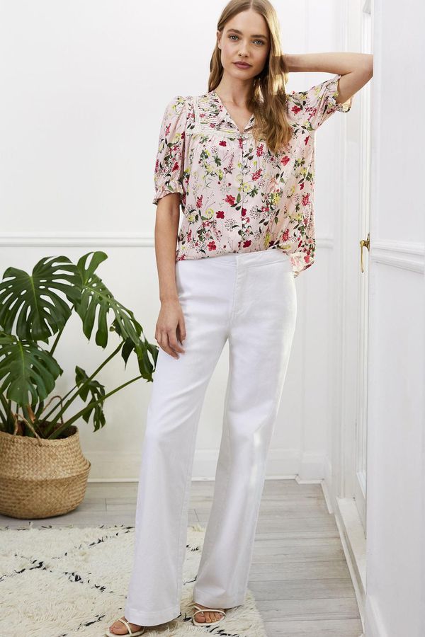 image of Margot Organic Wide Leg Jean in Soft White