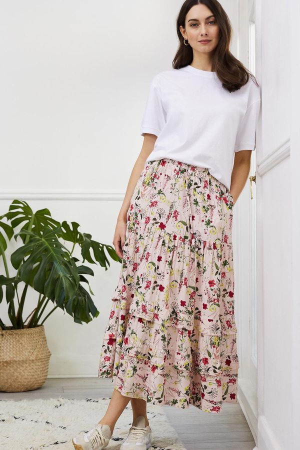 image of Jessica Skirt with Ecovero in Pink Meadow Floral
