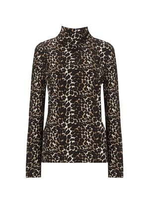 Nahla Turtleneck with Lenzing  Ecovero in Caramel Leopard Print