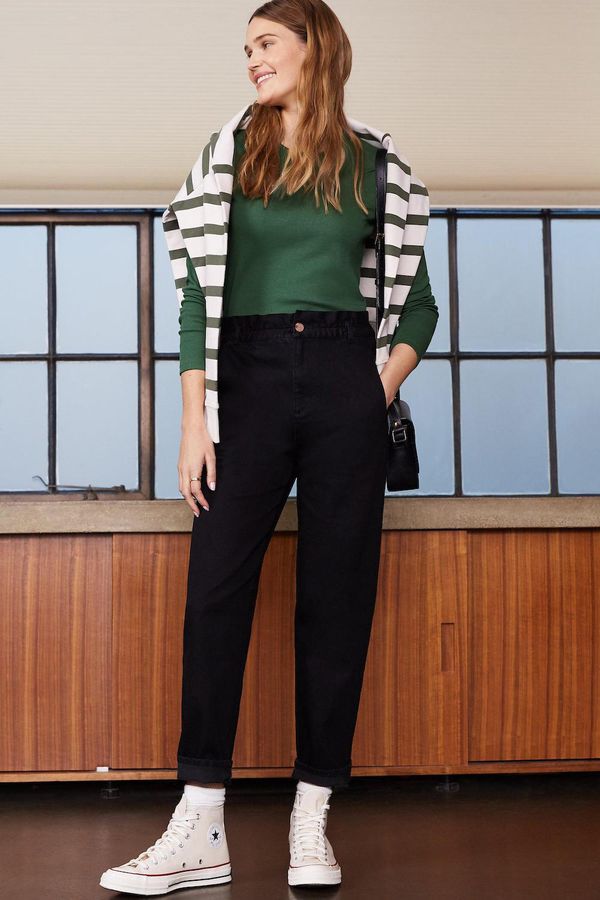 image of Rhianna Organic Relaxed Jean in Washed Black