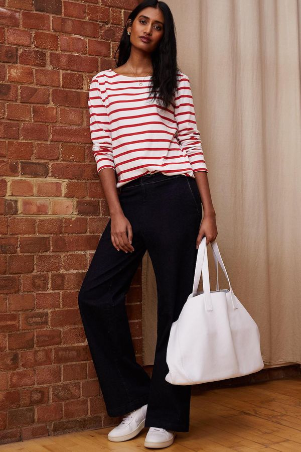 image of Margot Organic Wide Leg Jean in Dark Denim