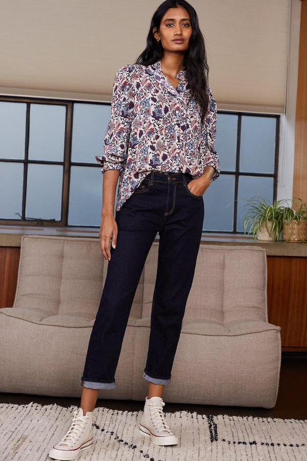 image of The Organic Boyfriend Jean in Dark Denim