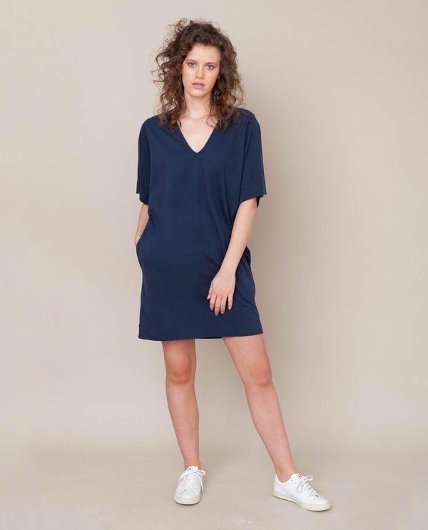 image of Sasha Organic Cotton Dress in Midnight