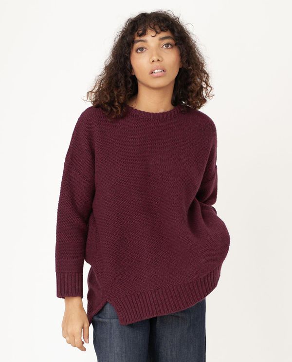image of Faye-Marie Wool Jumper in Bordeaux