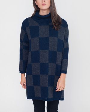 Alvina-Jo Mohair Cowl Neck Jumper in Navy