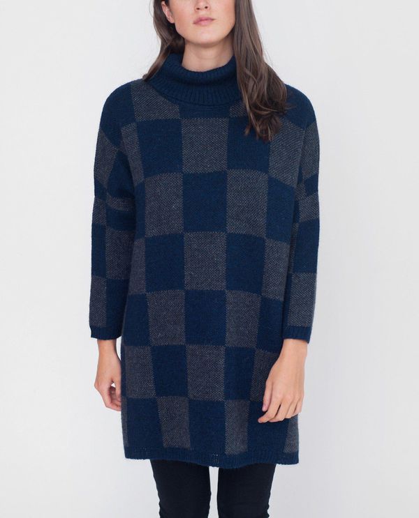 image of Alvina-Jo Mohair Cowl Neck Jumper in Navy