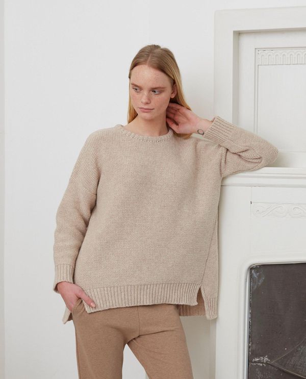 image of Faye-Marie Wool Jumper in Oat