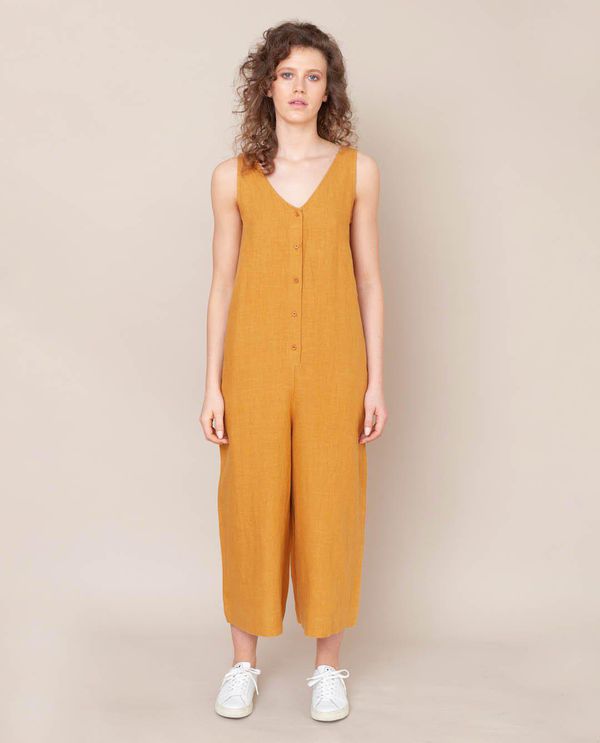 image of Gianna Linen Jumpsuit in Sun