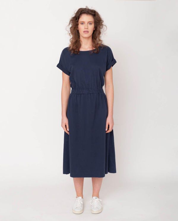image of Marissa Organic Cotton Dress in Midnight