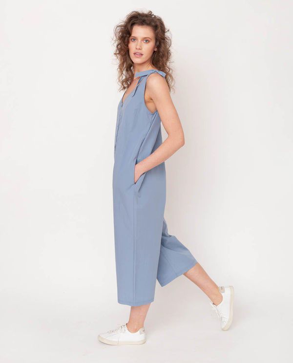 image of Penelope Organic Cotton Jumpsuit in Sky
