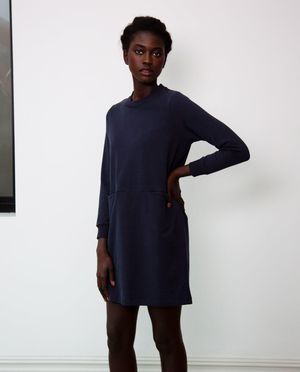 Alexis Organic Cotton Dress in Navy