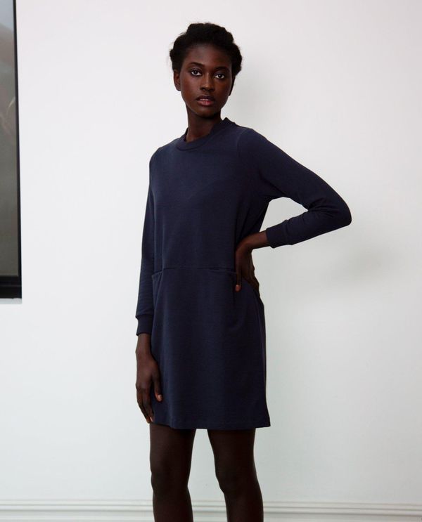 image of Alexis Organic Cotton Dress in Navy