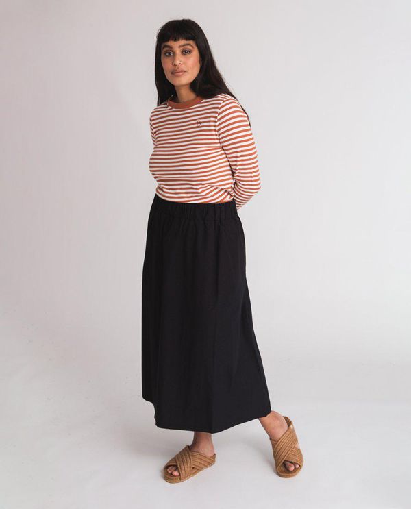 image of Ashley Organic Cotton Skirt in Black