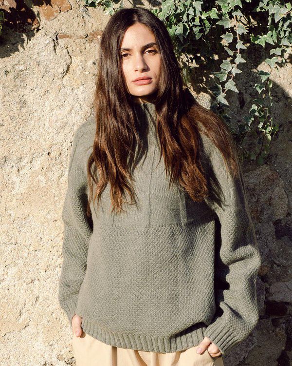 image of Blanche Lambswool Jumper in Moss