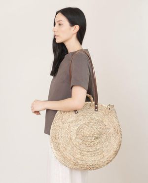 Chadia Straw Circle Bag