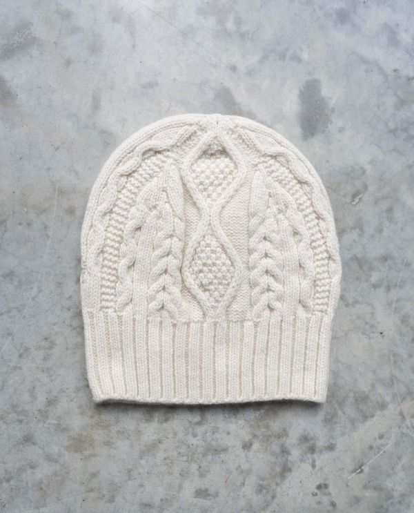 image of Glenda Lambs Wool Hat in Chalk