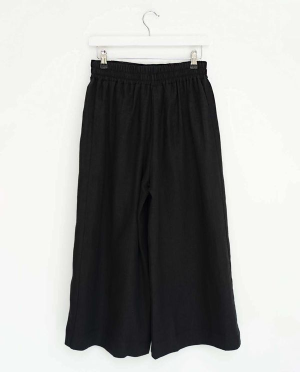 image of Nicole-May Linen Trousers in Black