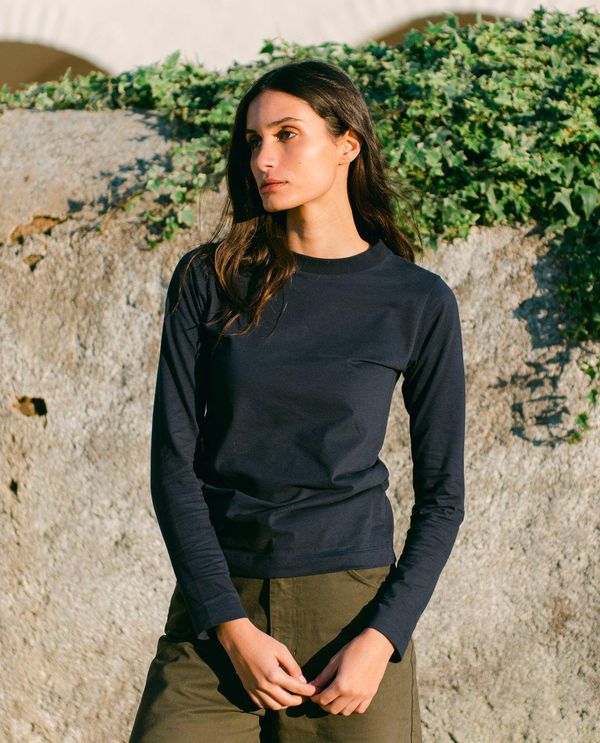 image of Shoba-Jane Organic Cotton Top in Navy